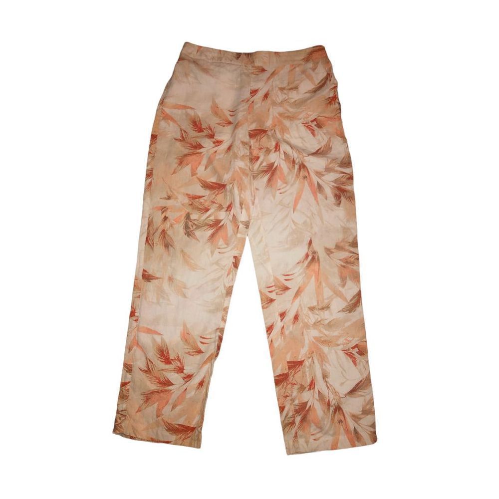 Chicos 100% Linen pants, Chicos size 1 (size 8), floral, botanical print
